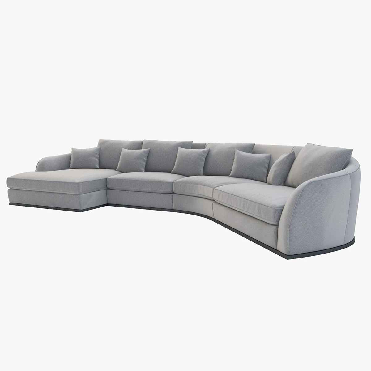 Flexform Alfred Divano Lineare Curved 3D Model_01